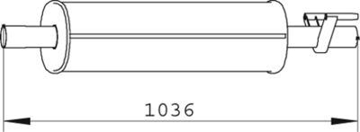  74346 DINEX Средний глушитель выхлопных газов