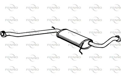  P5376 FENNO Средний глушитель выхлопных газов