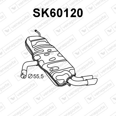  SK60120 VENEPORTE Глушитель выхлопных газов конечный