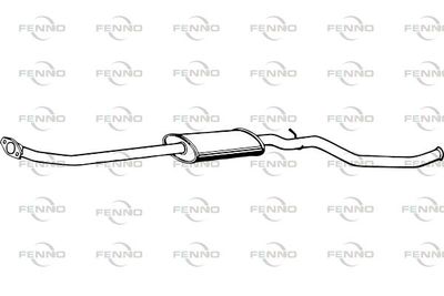  P1842 FENNO Средний глушитель выхлопных газов