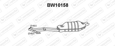  BW10158 VENEPORTE Глушитель выхлопных газов конечный