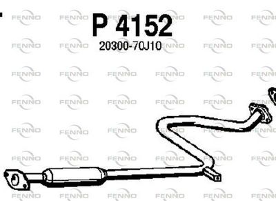  P4152 FENNO Средний глушитель выхлопных газов