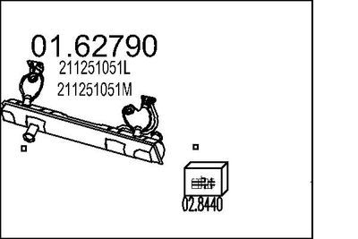  0162790 MTS Глушитель выхлопных газов конечный