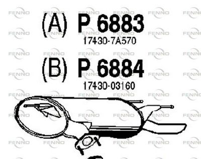  P6883 FENNO Глушитель выхлопных газов конечный