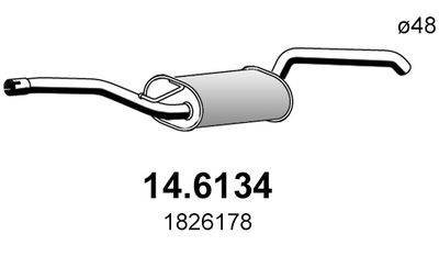  146134 ASSO Средний глушитель выхлопных газов