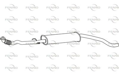  P43183 FENNO Средний глушитель выхлопных газов