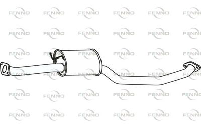  P31098 FENNO Средний глушитель выхлопных газов