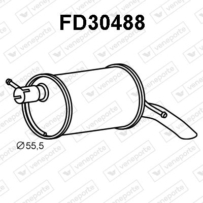  FD30488 VENEPORTE Глушитель выхлопных газов конечный