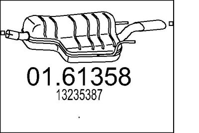  0161358 MTS Глушитель выхлопных газов конечный