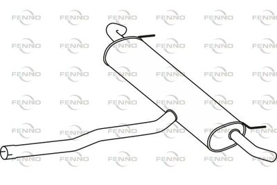  P43172 FENNO Глушитель выхлопных газов конечный