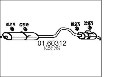  0160312 MTS Глушитель выхлопных газов конечный
