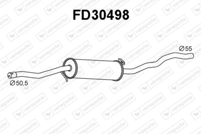  FD30498 VENEPORTE Средний глушитель выхлопных газов