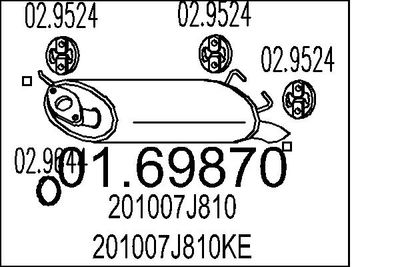  0169870 MTS Глушитель выхлопных газов конечный