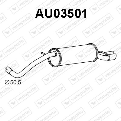  AU03501 VENEPORTE Глушитель выхлопных газов конечный