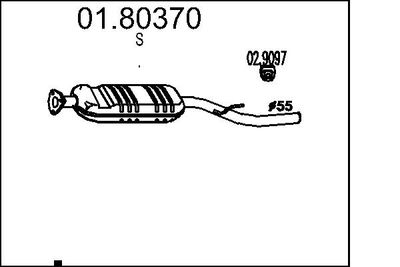 0180370 MTS Средний глушитель выхлопных газов