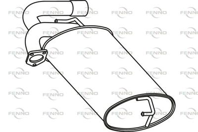  P38017 FENNO Глушитель выхлопных газов конечный