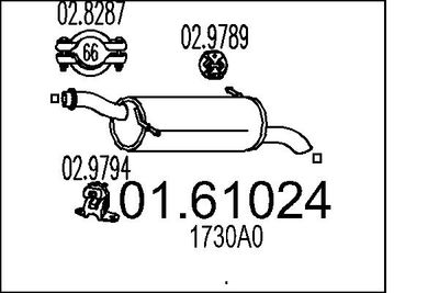  0161024 MTS Глушитель выхлопных газов конечный