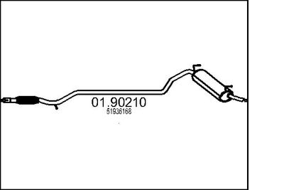  0190210 MTS Глушитель выхлопных газов конечный