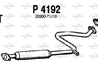  P4192 FENNO Средний глушитель выхлопных газов