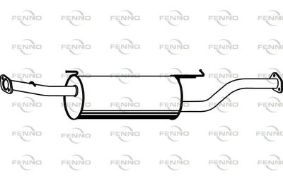  P38032 FENNO Средний глушитель выхлопных газов