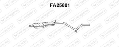  FA25801 VENEPORTE Средний глушитель выхлопных газов