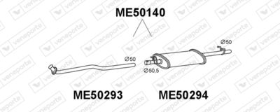  ME50140 VENEPORTE Глушитель выхлопных газов конечный