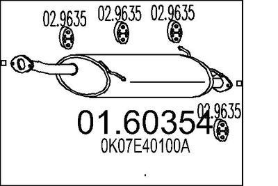  0160354 MTS Глушитель выхлопных газов конечный