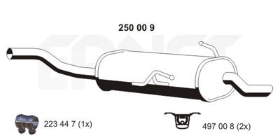  250009 ERNST Глушитель выхлопных газов конечный