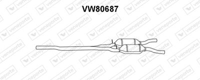  VW80687 VENEPORTE Предглушитель выхлопных газов