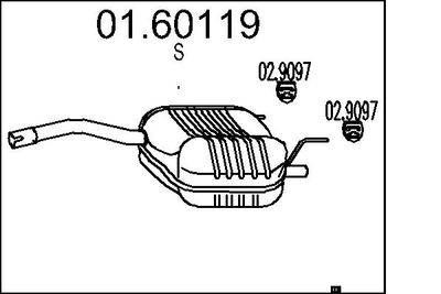  0160119 MTS Глушитель выхлопных газов конечный