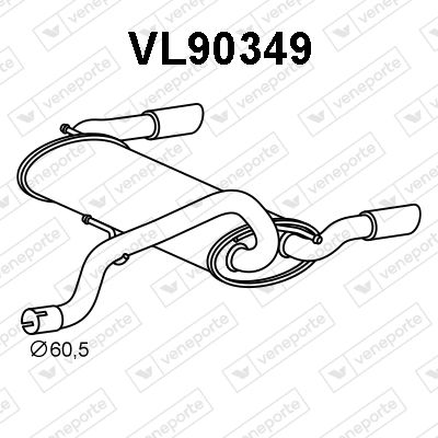  VL90349 VENEPORTE Глушитель выхлопных газов конечный