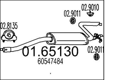  0165130 MTS Глушитель выхлопных газов конечный