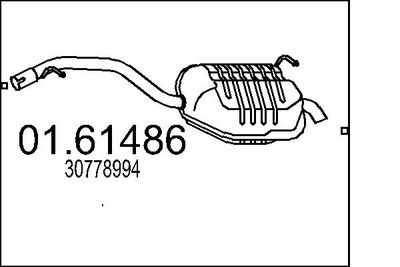  0161484 MTS Глушитель выхлопных газов конечный