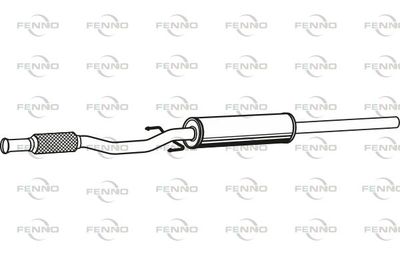  P3082 FENNO Средний глушитель выхлопных газов