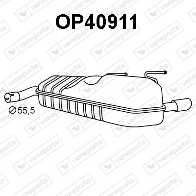  OP40911 VENEPORTE Глушитель выхлопных газов конечный