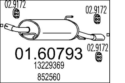  0160793 MTS Глушитель выхлопных газов конечный