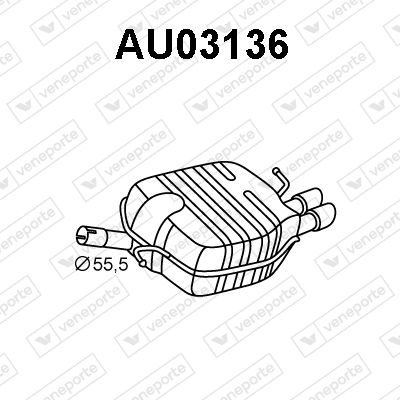  AU03136 VENEPORTE Глушитель выхлопных газов конечный