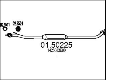  0150225 MTS Средний глушитель выхлопных газов