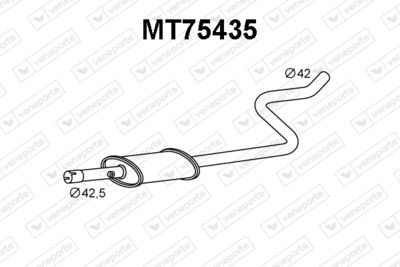  MT75435 VENEPORTE Предглушитель выхлопных газов