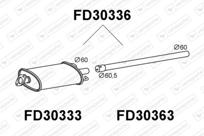  FD30336 VENEPORTE Глушитель выхлопных газов конечный