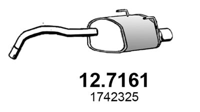  127161 ASSO Глушитель выхлопных газов конечный
