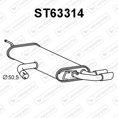  ST63314 VENEPORTE Глушитель выхлопных газов конечный