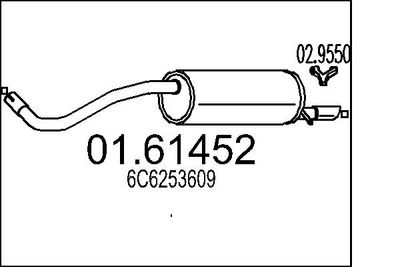  0161452 MTS Глушитель выхлопных газов конечный