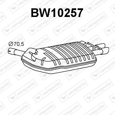  BW10257 VENEPORTE Глушитель выхлопных газов конечный