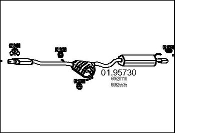  0195730 MTS Глушитель выхлопных газов конечный