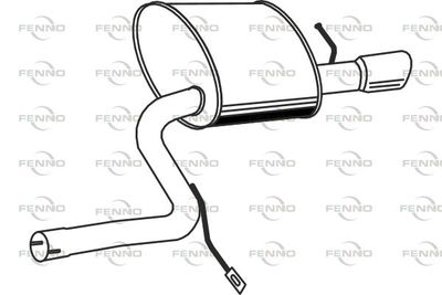  P1341 FENNO Глушитель выхлопных газов конечный