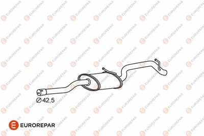  1609216880 EUROREPAR Глушитель выхлопных газов конечный