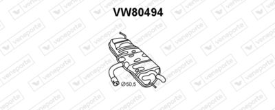  VW80494 VENEPORTE Глушитель выхлопных газов конечный