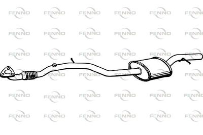  P4514 FENNO Средний глушитель выхлопных газов