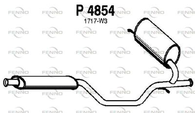  P4854 FENNO Средний глушитель выхлопных газов